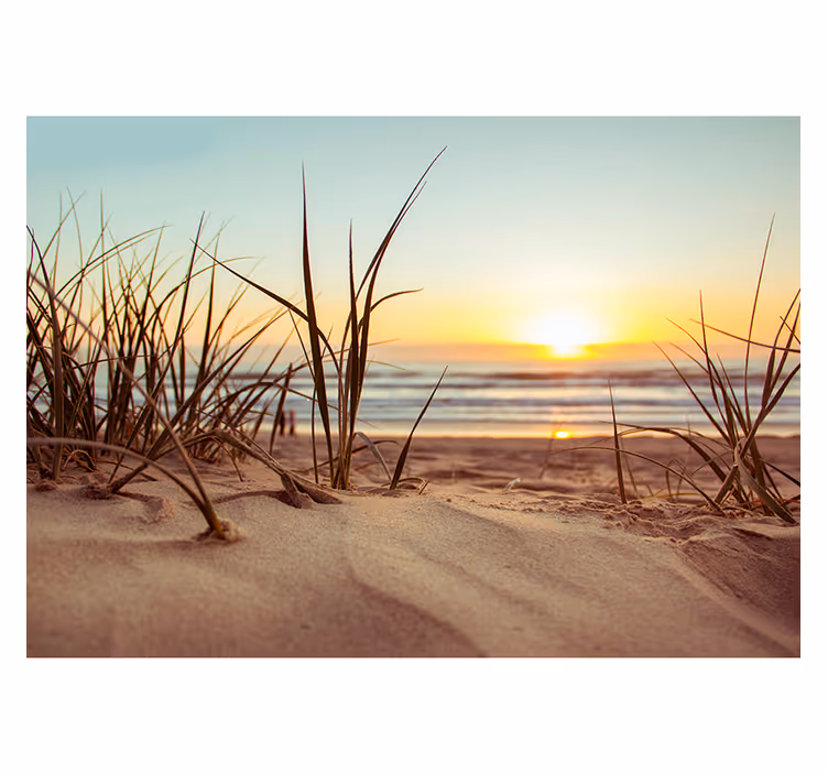 Tapisserie paysage coucher de soleil paisible - TenStickers