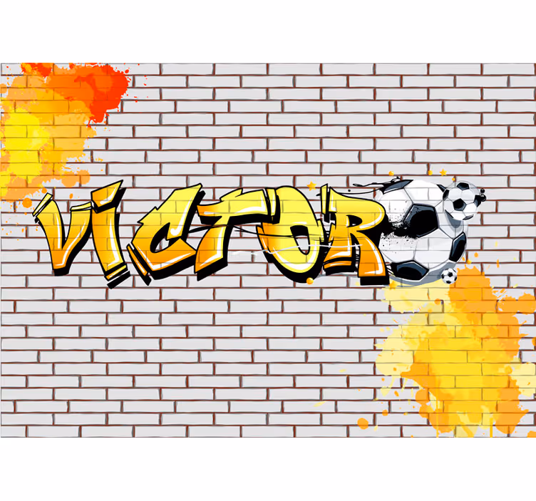 Papier peint chambre ado Graffiti de football - TenStickers