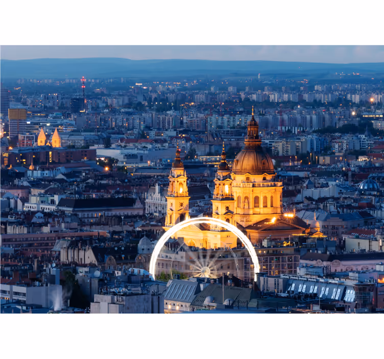 Tapisserie villes et pays budapest historique nocturne - TenStickers
