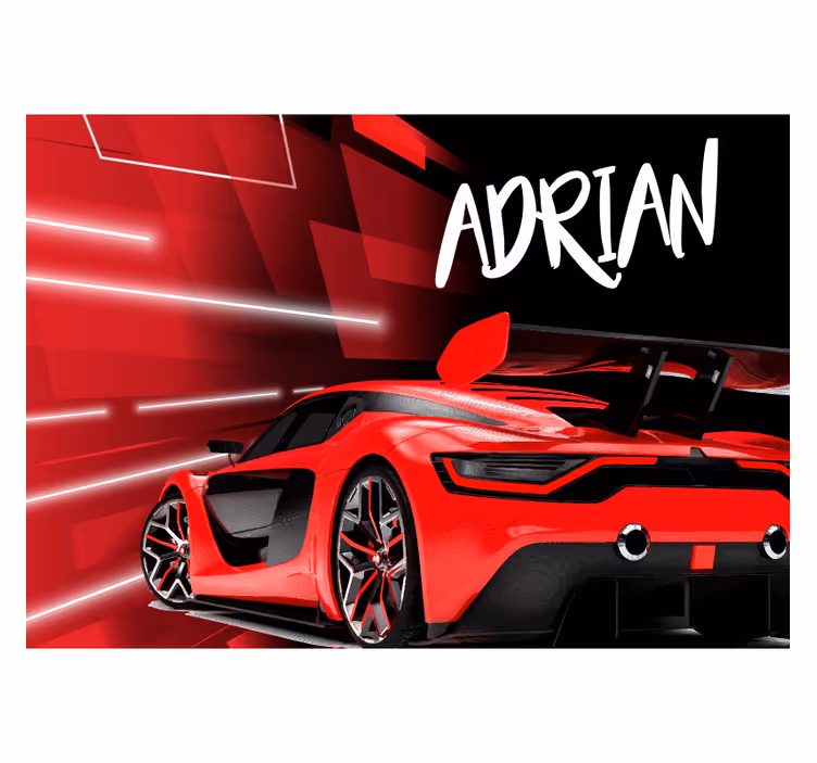 Papier peint mural de voitures Voiture de sport rouge - TenStickers
