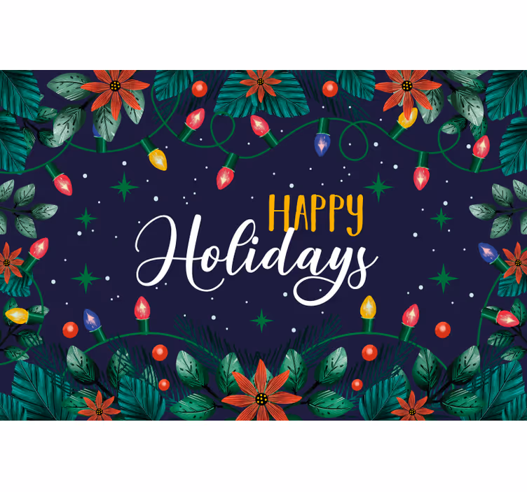 Tapisserie noel salutations de vacances festives - TenStickers