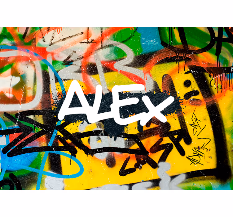 Papier peint brique Texture de brique graffiti - TenStickers