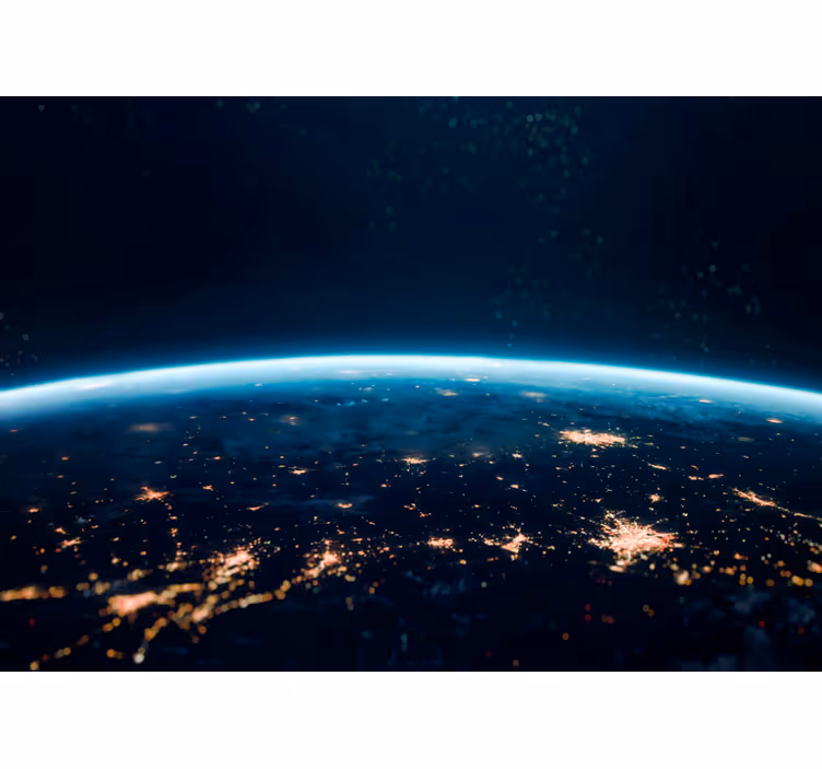 Papier peint paysage La terre la nuit - TenStickers