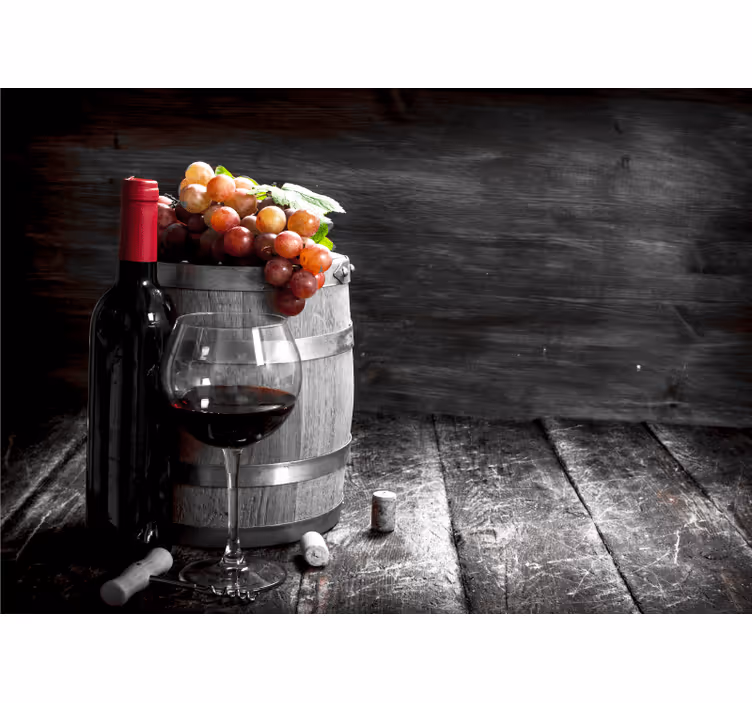 Tapisserie autres vin et raisins - TenStickers
