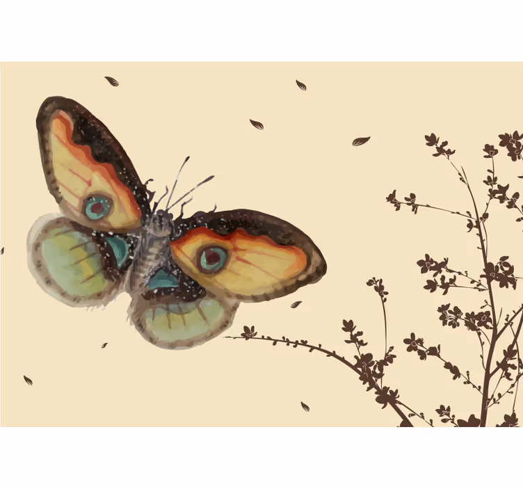 Tapisserie animaux grand Écran de papillons - TenStickers