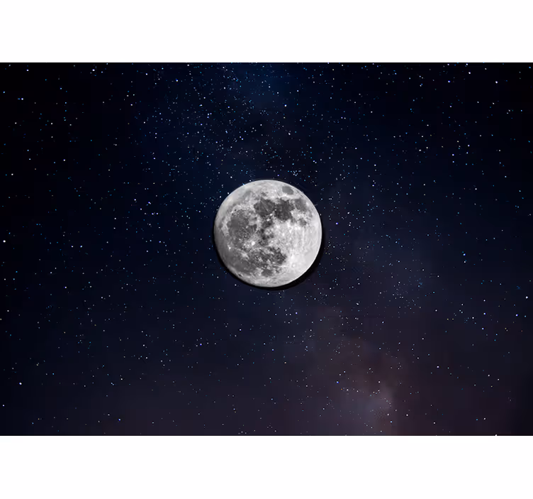 Tapisserie espace sphère lunaire lumineuse - TenStickers