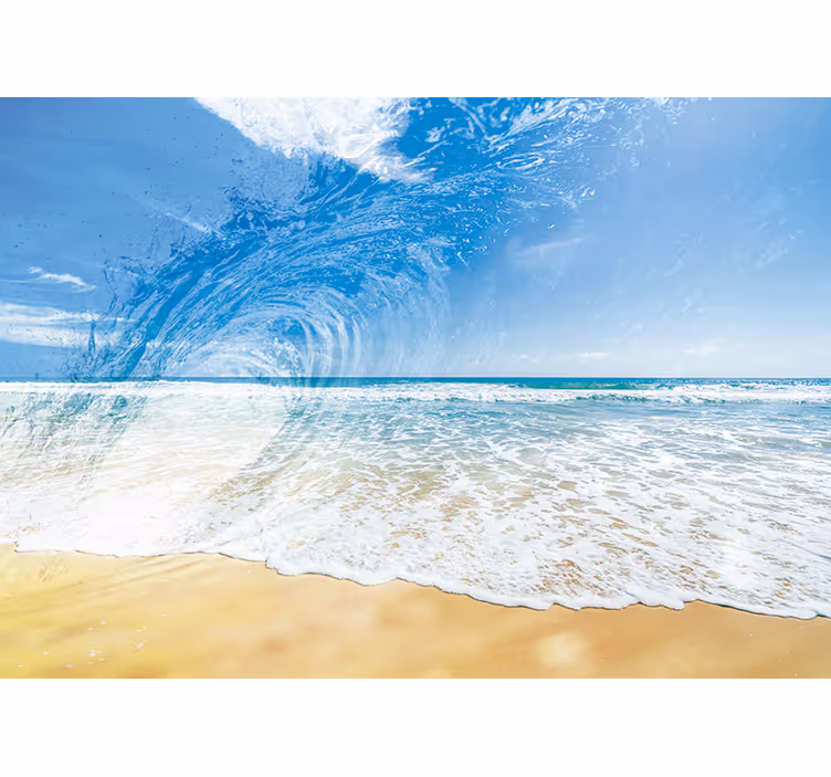 Tapisserie mer Éclaboussure de vague océane - TenStickers