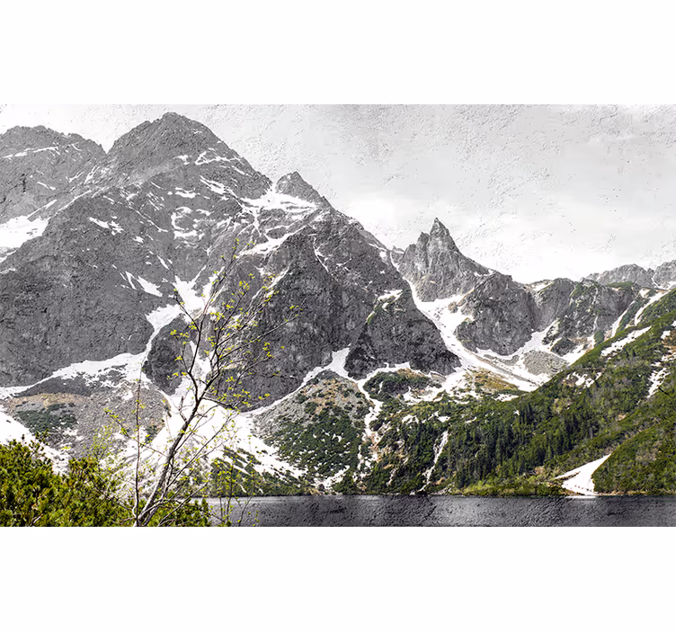 Tapisserie paysage scène de montagne majestueuse - TenStickers