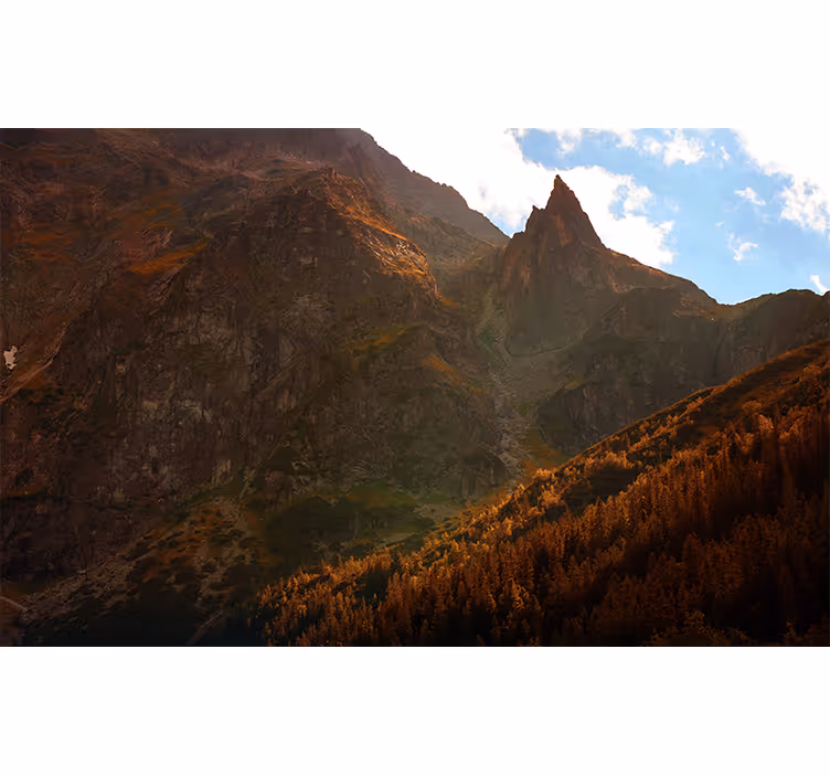 Tapisserie paysage sommets des grandes montagnes - TenStickers