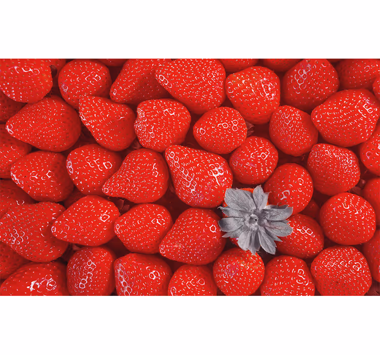 Tapisserie fleur fraise et Éclosion - TenStickers