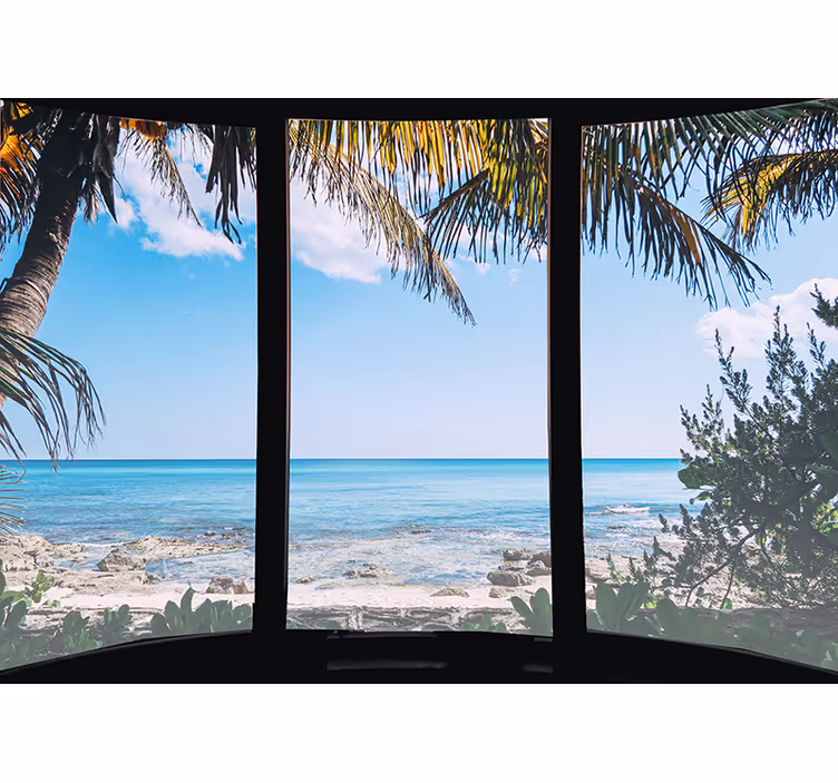 Tapisserie mer vue paisible sur l'océan - TenStickers