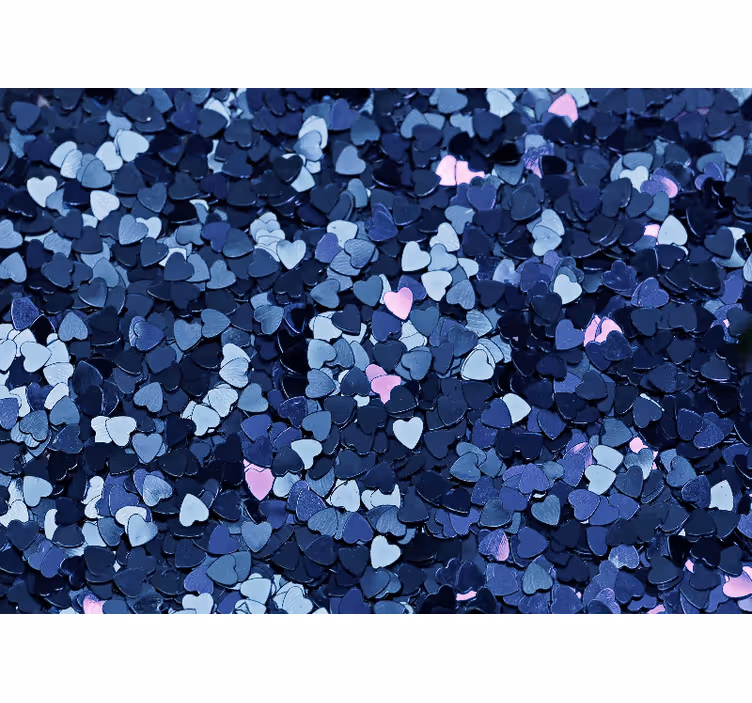 Tapisserie amour confettis en forme de cœur - TenStickers