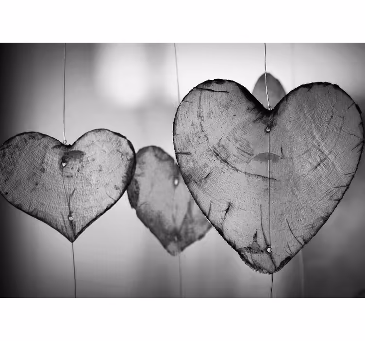 Tapisserie amour décor en forme de coeur - TenStickers