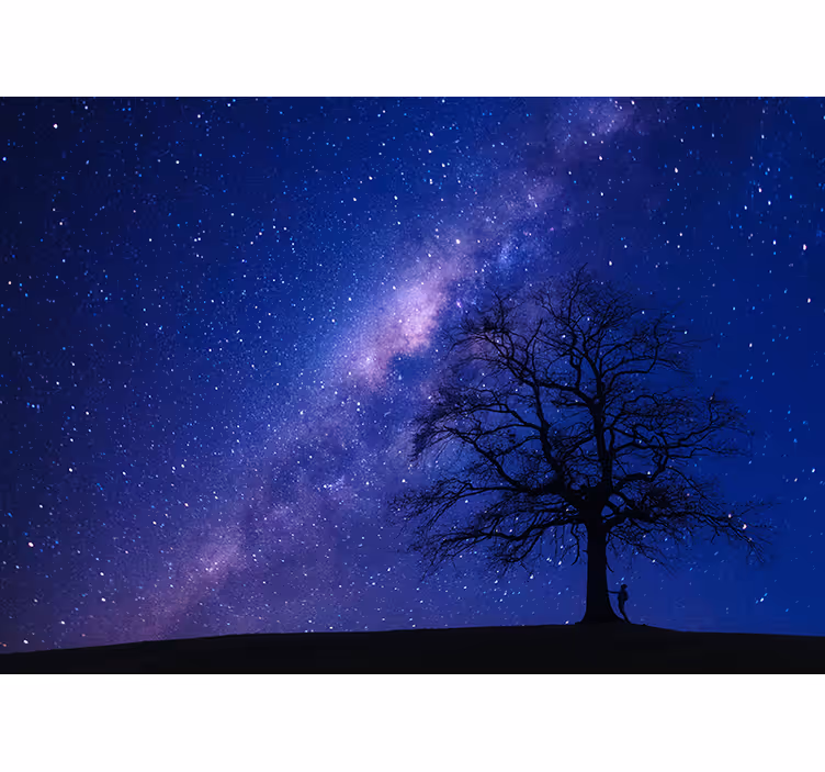 Tapisserie espace vue nocturne astrale - TenStickers