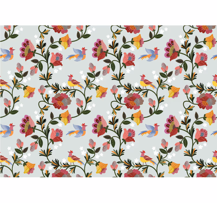 Tapisserie fleur motif floral coloré - TenStickers