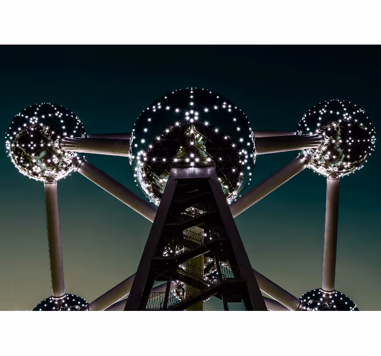Tapisserie villes et pays atomium de bruxelles - TenStickers