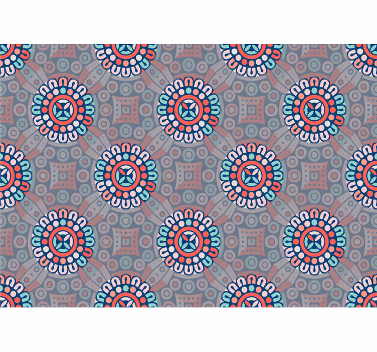 Tapisserie textures et motifs figures florales géométriques - TenStickers