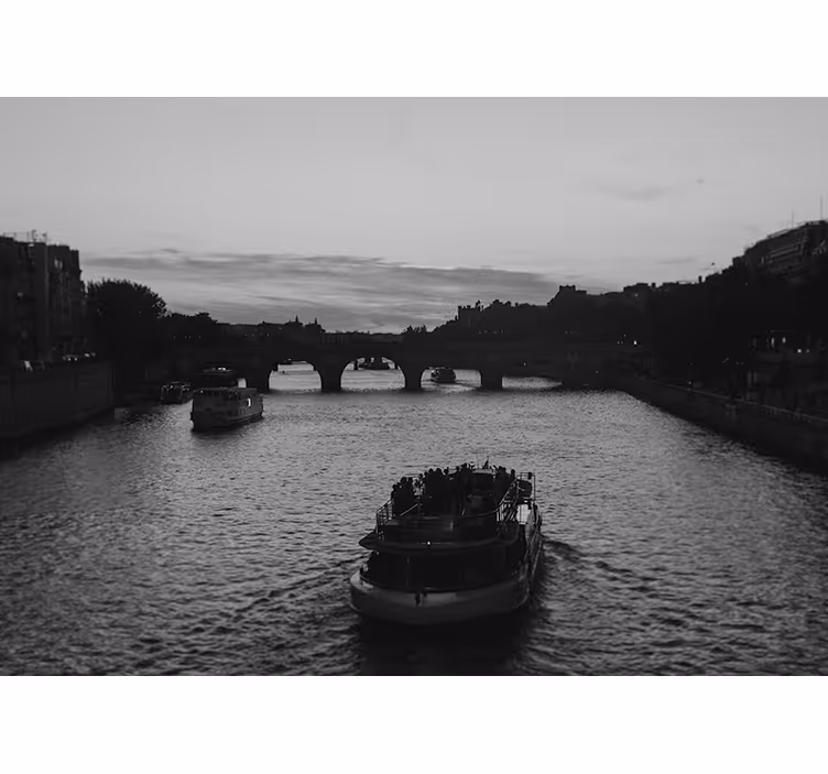 Tapisserie villes et pays vue sur la rivière paris - TenStickers