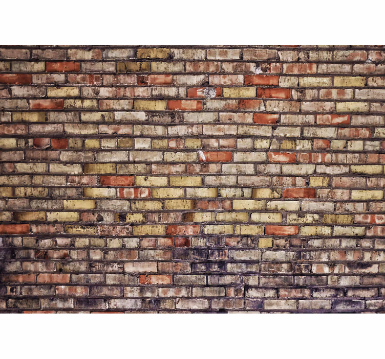 Tapisserie brique texture vintage - TenStickers
