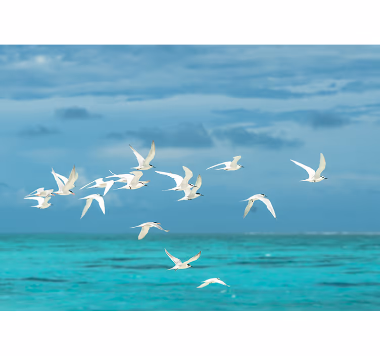 Tapisserie nature oiseaux en vol - TenStickers