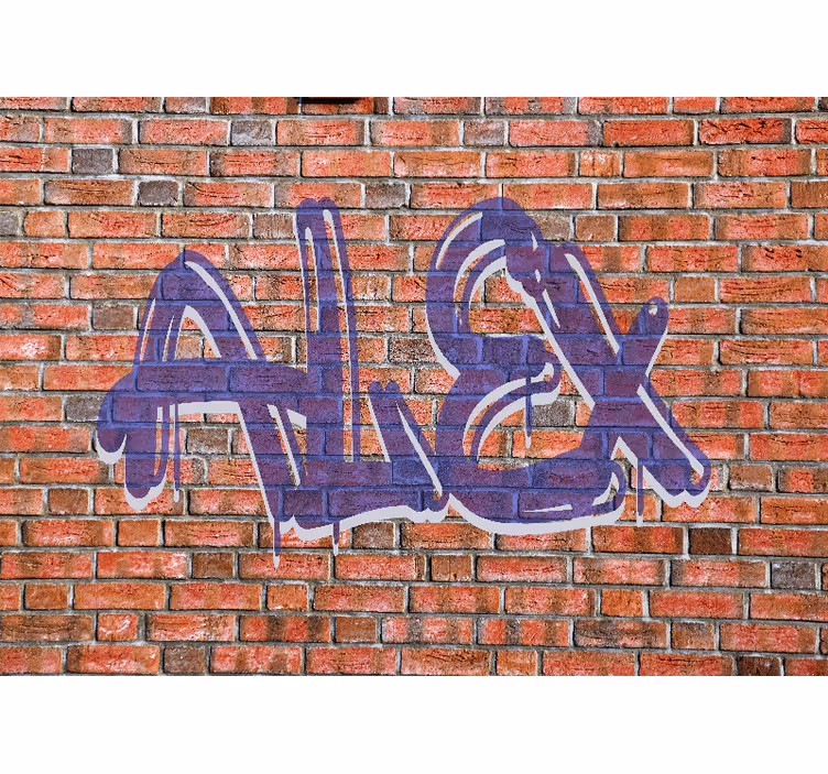 Tapisserie graffiti art de nom en graffiti - TenStickers