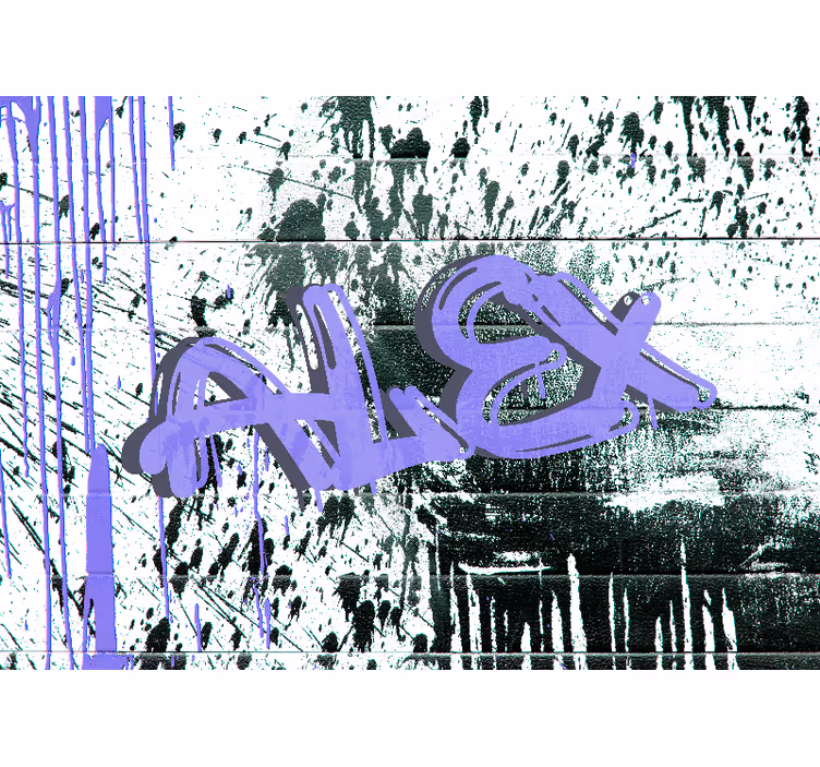 Tapisserie graffiti étiquette urbaine personnalisable - TenStickers