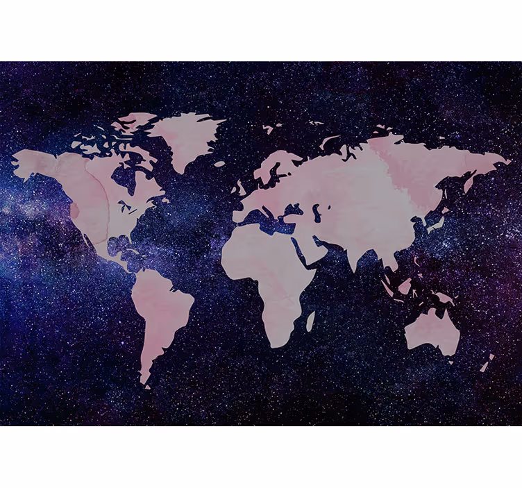 Tapisserie carte du monde globe terrestre raffiné - TenStickers