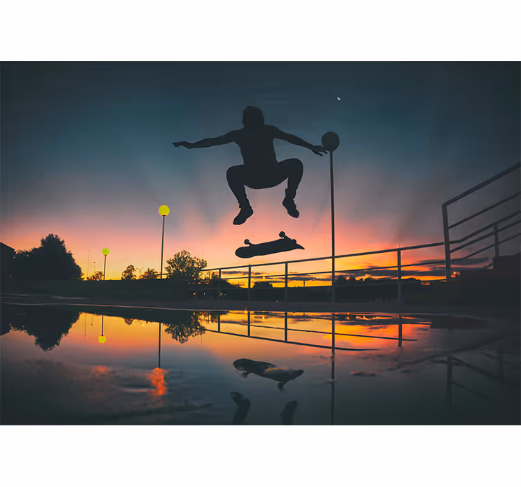 Tapisserie musique patineur en mouvement - TenStickers