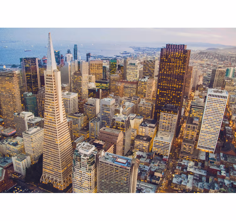 Tapisserie villes et pays san francisco skyline - TenStickers