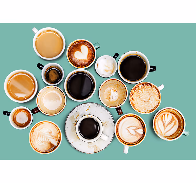 Tapisserie phrase collection de tasses à café - TenStickers