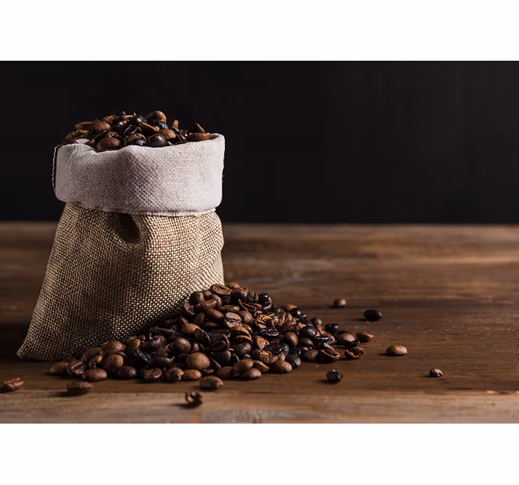Tapisserie musique sac de grains de café - TenStickers