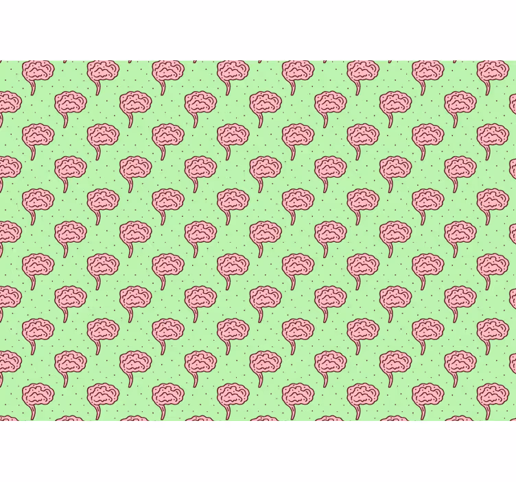Tapisserie autres fleurs Éclosions cérébrales stylisées - TenStickers