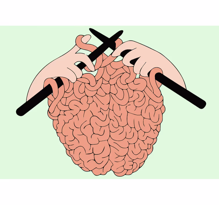 Tapisserie phrase concept de fabrication du cerveau - TenStickers