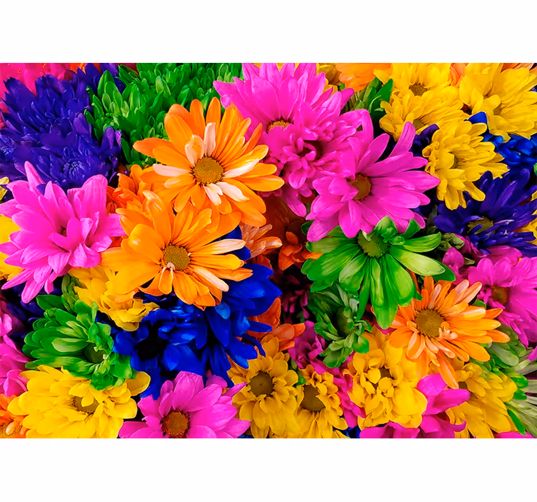 Tapisserie fleur arrangement botanique coloré - TenStickers