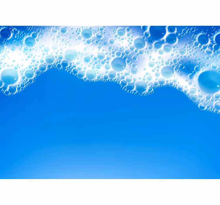 Tapisserie nature design vague bulles - TenStickers