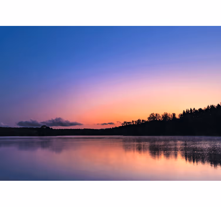 Tapisserie paysage reflets d'un lac tranquille - TenStickers