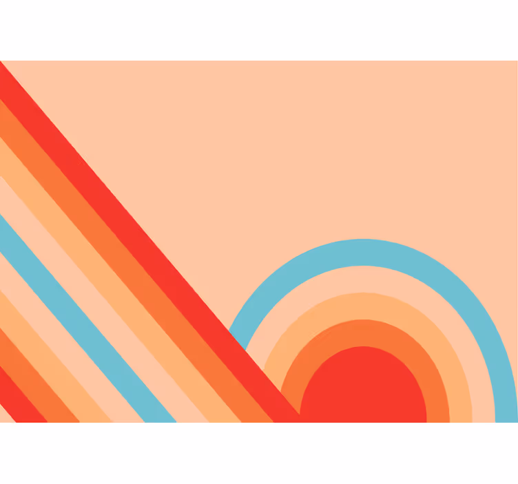 Tapisserie textures et motifs motifs géométriques rétro - TenStickers