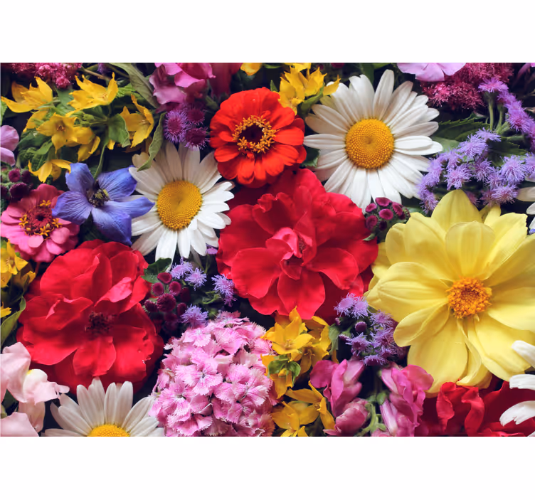 Tapisserie fleur arrangement de fleurs vives - TenStickers