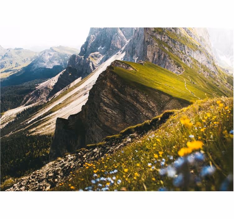 Tapisserie paysage terrain montagneux - TenStickers