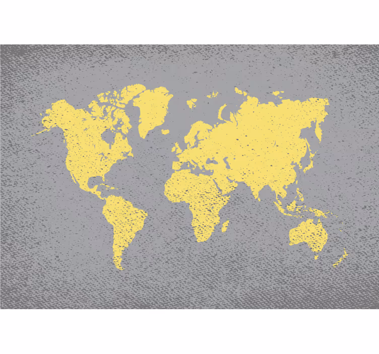 Tapisserie carte du monde carte du monde contour - TenStickers