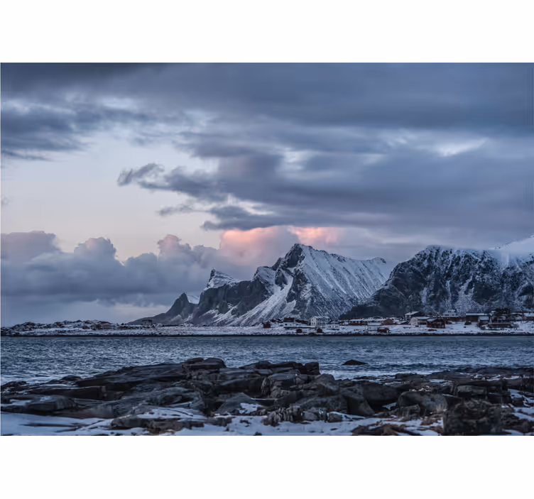 Tapisserie paysage crêtes glaciaires - TenStickers