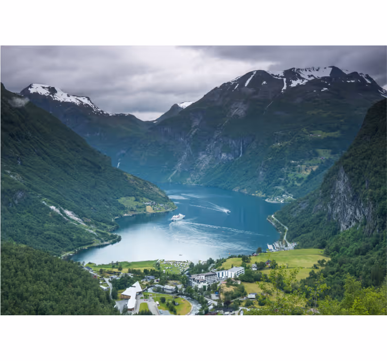 Tapisserie paysage vues époustouflantes des fjords - TenStickers