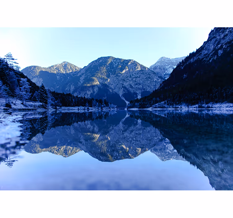 Tapisserie paysage reflet de montagne - TenStickers