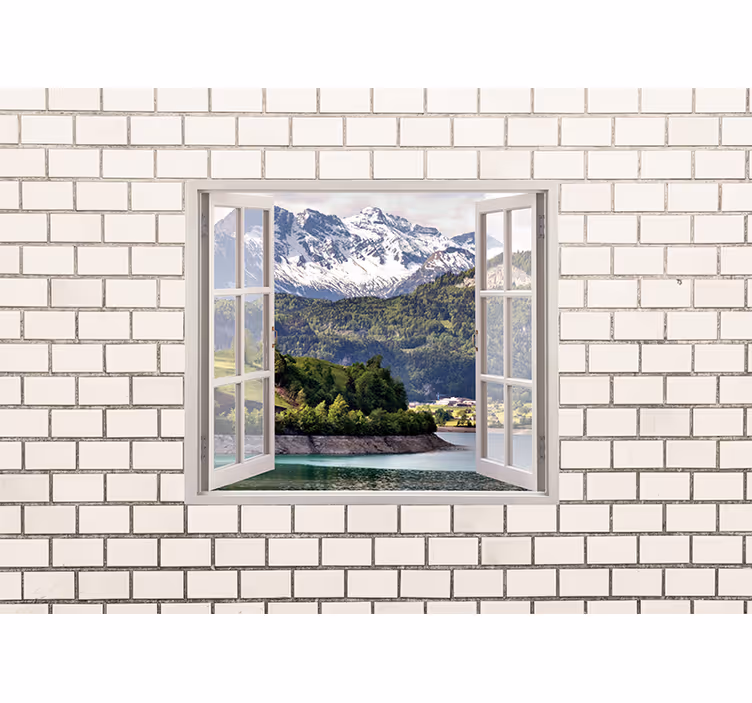 Tapisserie paysage Évasion en montagne - TenStickers