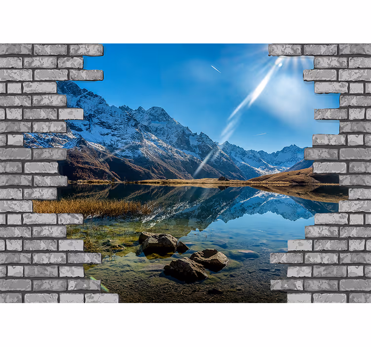 Tapisserie paysage Écho de montagnes - TenStickers