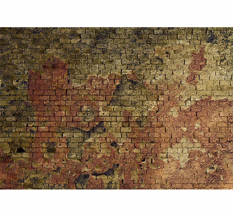 Tapisserie imitation pierre texture brique vieillie - TenStickers