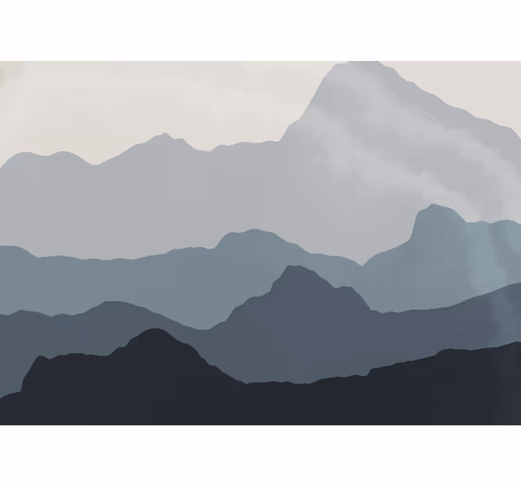 Tapisserie montagne paysage montagnard paisible - TenStickers