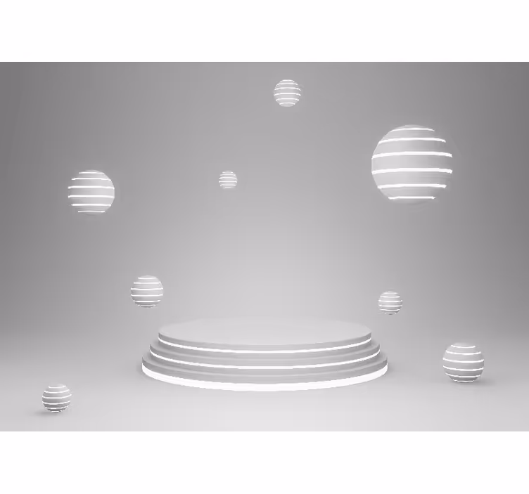 Tapisserie abstraite formes géométriques flottantes - TenStickers