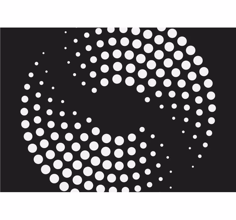 Tapisserie autres conception dynamique à pois blancs - TenStickers