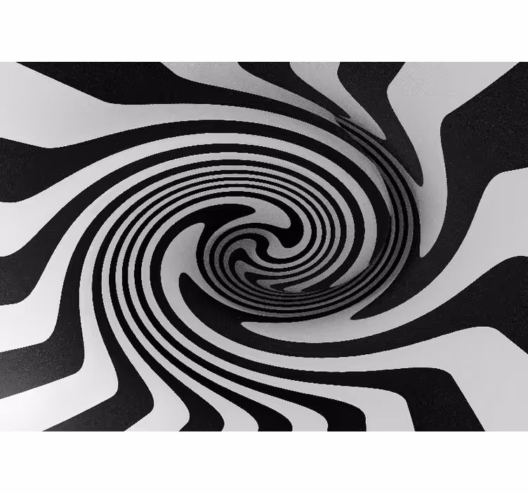Tapisserie abstraite effet illusion spiralée - TenStickers